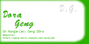 dora geng business card
